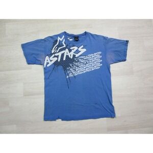 VINTAGE‎ Alpinestars Men's T Shirt (L) 1990s Y2K Motocross Racing Tee Distressed